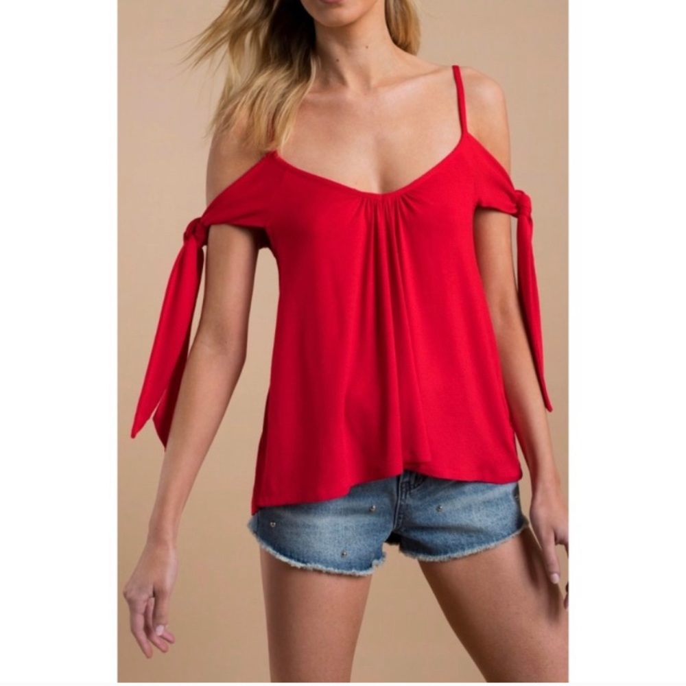 Free People Believe Me Cold-Shoulder Flowy Tank